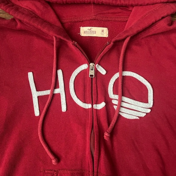 Vintage Hollister Womens Embroidered Full Zip Hoodie Medium Y2K Preppy Casual - Picture 2 of 6